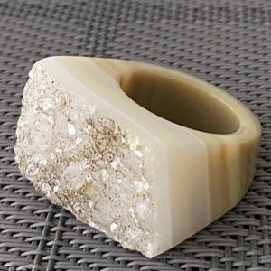 Anthropologie Druzy Agate Ring
